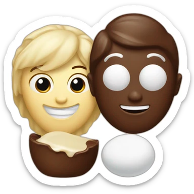 Chocolat and vanilla sticker