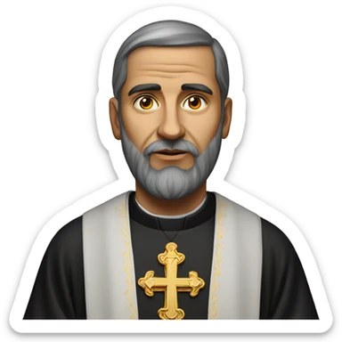 Eastern Orthodox Christian priest photorealistic serious sticker