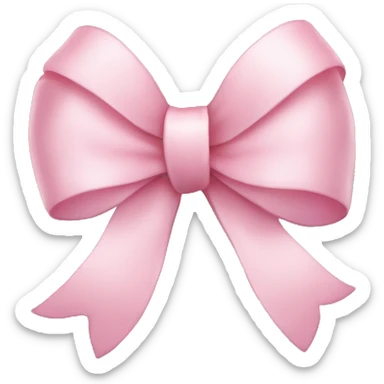 light pink ribbon bow  sticker