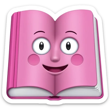 generate an ios genmoji of a pink book that says "IT ENDS WITH US"  sticker