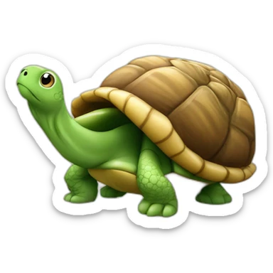 Tortue sur un escargot sticker