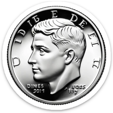 daniel jones dime coin sticker