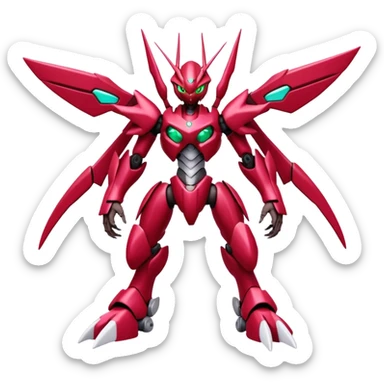  Cool Edgy Godly Digimon-Scizor-Palkia-Medabot full body sticker