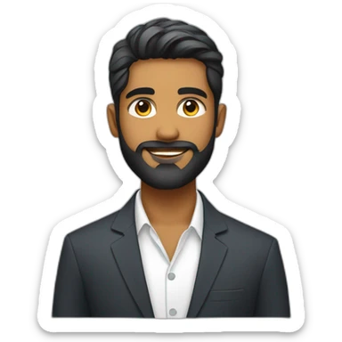 stylish sri lankan 25 year old with a beard sticker