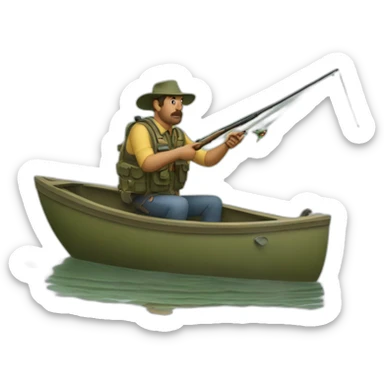hunting and fishing sticker