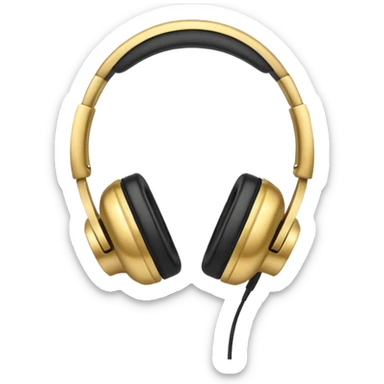 gold headset sticker