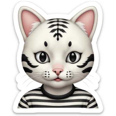 Cat mime performer sticker