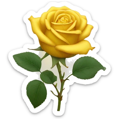 Yellow rose sticker