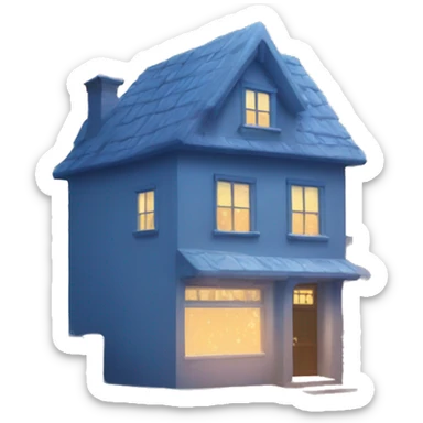 Icy street at dusk sticker