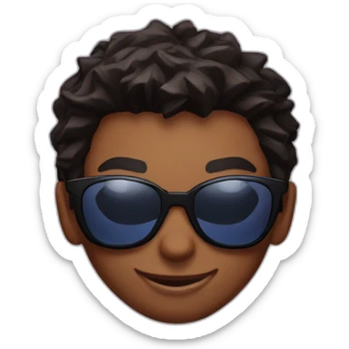 Spider man miles morales wearing sunglasses  sticker