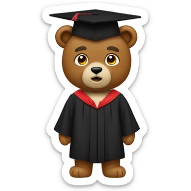 Kanye west graduation bear  sticker