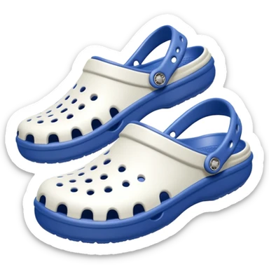 I need emojis of classic original Crocs shoe in pure White sticker