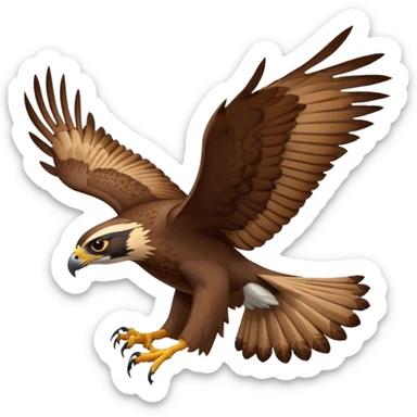 Falcon flying sticker