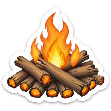 Fogata de camping 32x32 png menos de un mega sticker