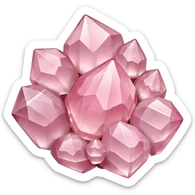 Rose Quartz Cluster sticker