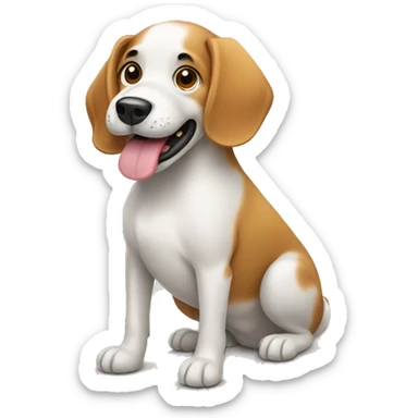 Dog with springs for legs sticker