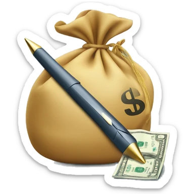 make a pen that has a dollar sign but that is an actual arrow pointing at a money bag (copywriting) sticker