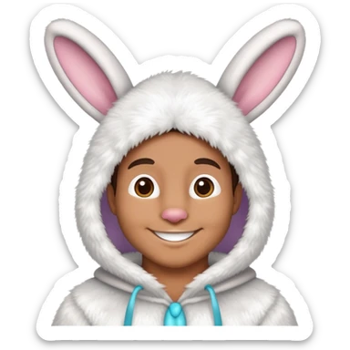 Ben in easter bunny costume sticker