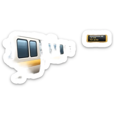 underground metro platform with train and signs, no text sticker