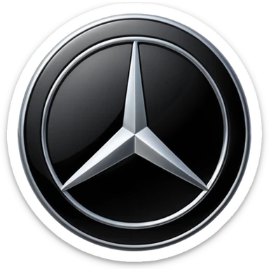 Make a mercedez logo i can copy and paste as a word all black sticker