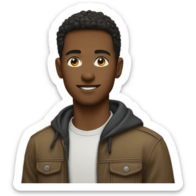 casual portrait of young man sticker