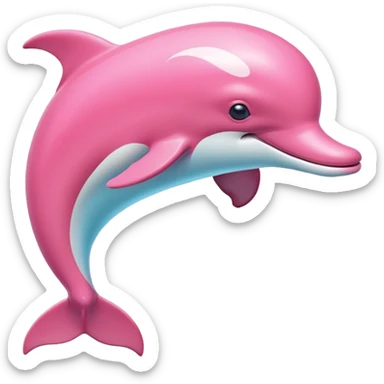 pink dolphin sticker