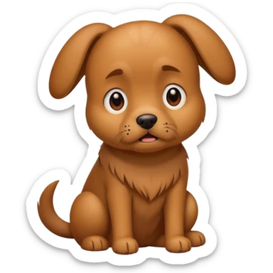 The dog is itching because of fleas sticker