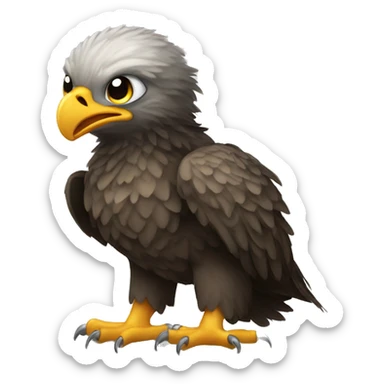 Baby eagle hatching sticker