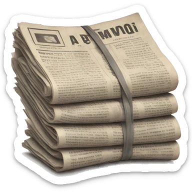 a bundle of newspaper sticker