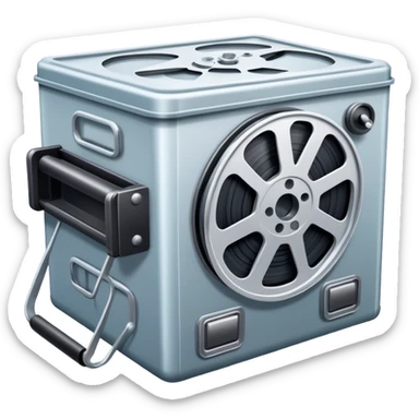 movie, Film reel in cold box sticker