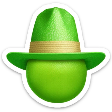 Lime with a hat and margarita sticker