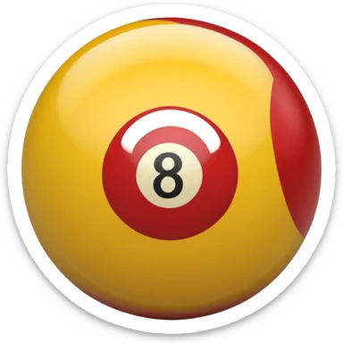 2 numbered billiard ball  sticker