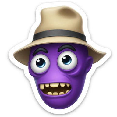 fleshy monstrosity unknown to mankind (with a silly hat!!) sticker