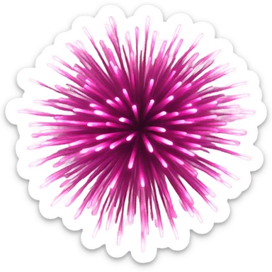 Pink fireworks  sticker