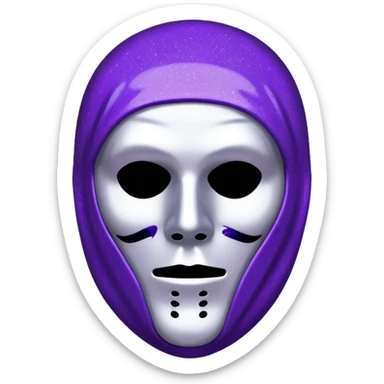 Glitter Purple and Cian police with ghostface mask sticker
