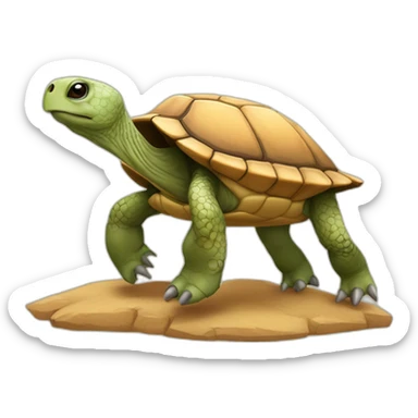 Tortue sur antilope sticker