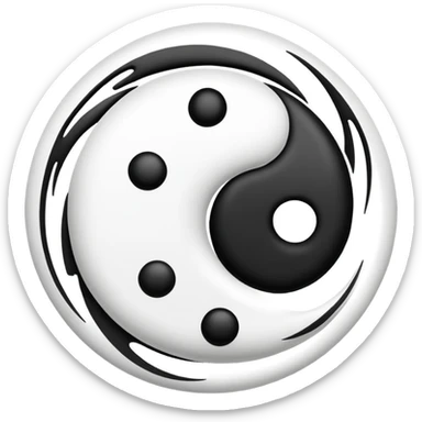 Yin yang symbol sticker