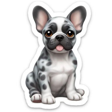 Puppy french bulldog color fawn-blue merle sticker