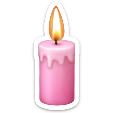 light pink candle sticker
