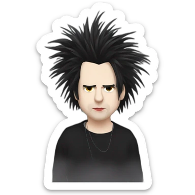 Robert smith the cure sticker