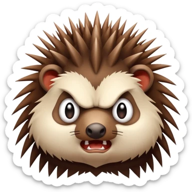 Little cute porcupine swearing and being hot  sticker