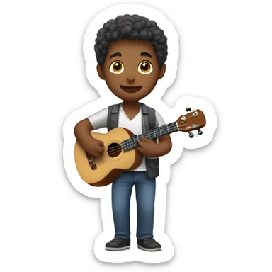 preschool teacher playing ukulele sticker