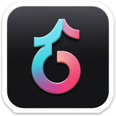 Tiktok logo without background black color sticker