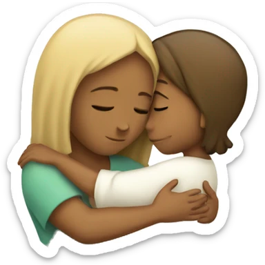 Girl hugging Jesus sticker