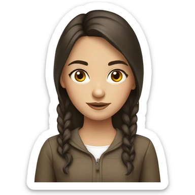 Brunette Russian girl sticker