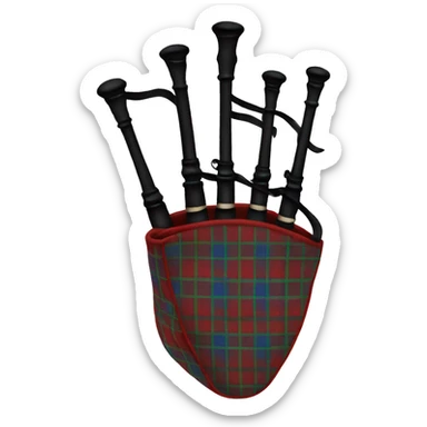 tartan bagpipes sticker