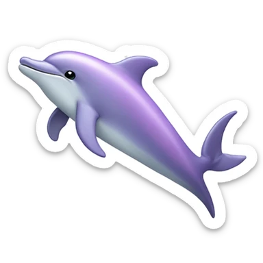Pastel purple dolphin sticker