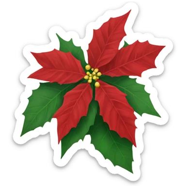 poinsettia sticker