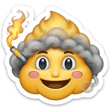 😎 emoji exhaling smoke sticker