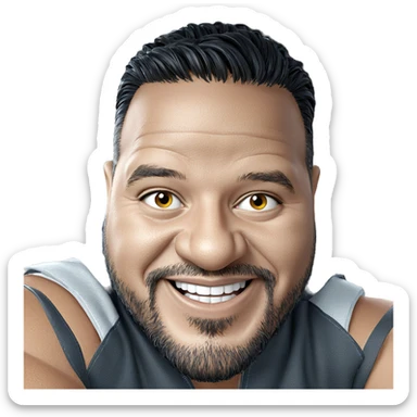 smiling male in car interior sticker